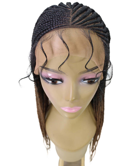 Shanelle Copper Blonde Ombre Micro Cornrow Braided Wig