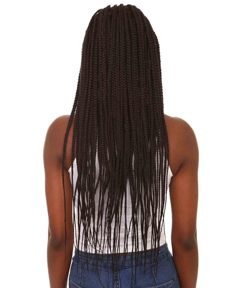 Aina Dark Brown Cornrow Swiss Braided Wig 