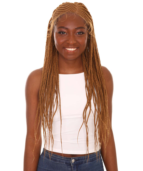 Aina Golden Blonde Cornrow Swiss Braided Wig 