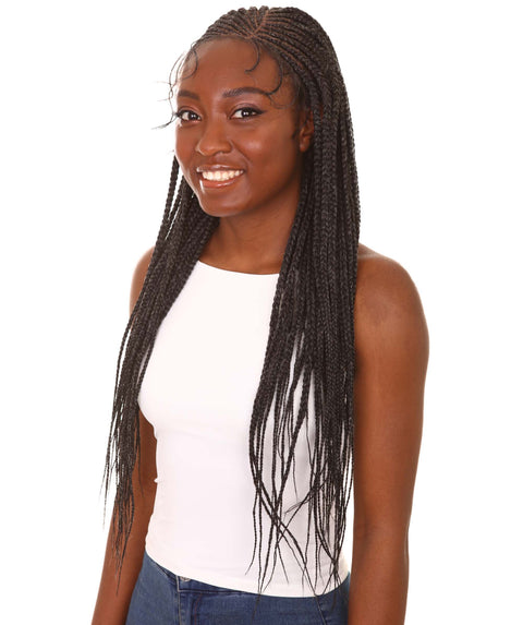 Aina Salt & Pepper Grey Cornrow Swiss Braided Wig 