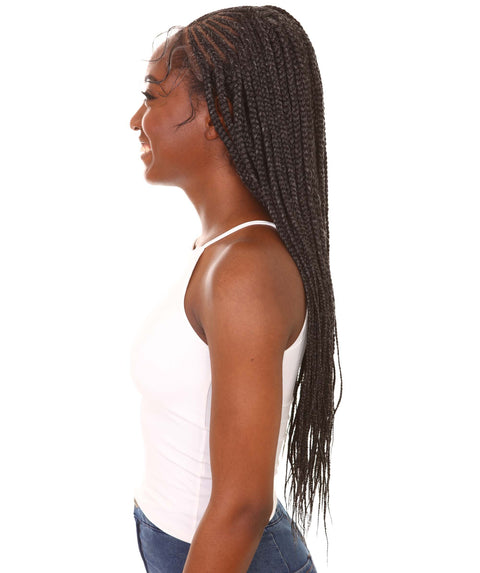 Aina Salt & Pepper Grey Cornrow Swiss Braided Wig 