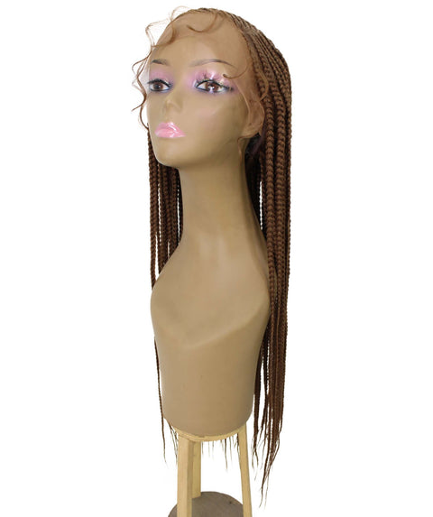 Aina Copper Blonde Cornrow Swiss Braided Wig 