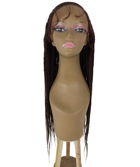 Aina Dark Auburn Cornrow Swiss Braided Wig 