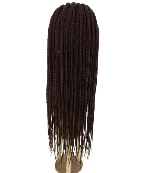 Aina Dark Auburn Cornrow Swiss Braided Wig 