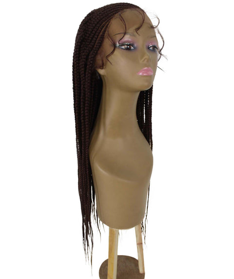 Aina Dark Auburn Cornrow Swiss Braided Wig 