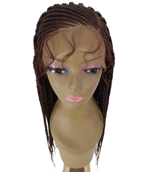 Aina Dark Auburn Cornrow Swiss Braided Wig 