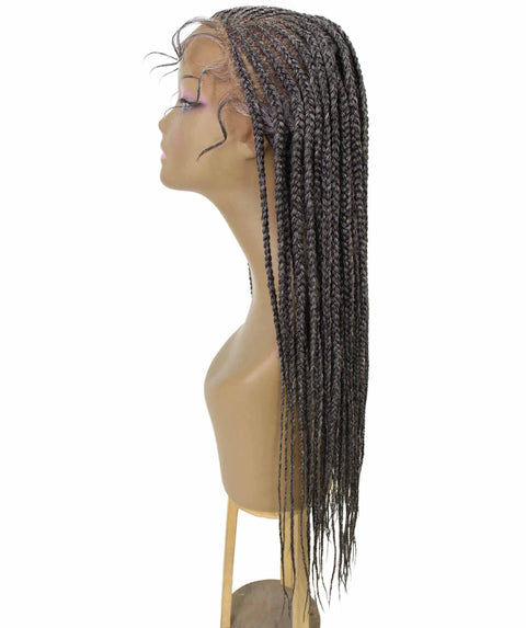 Aina Charcoal Grey Cornrow Swiss Braided Wig