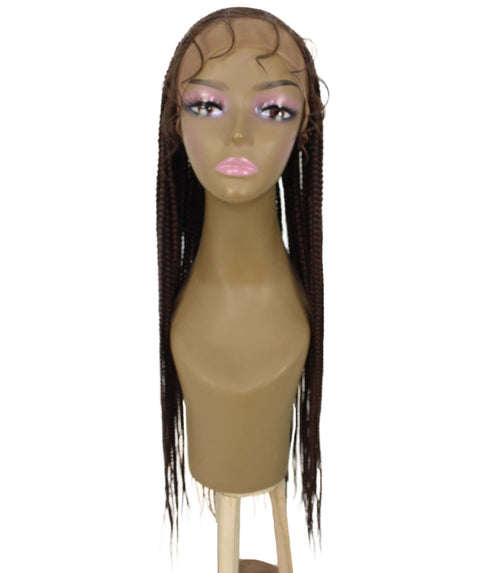 Aina Chestnut Brown Cornrow Swiss Braided Wig 