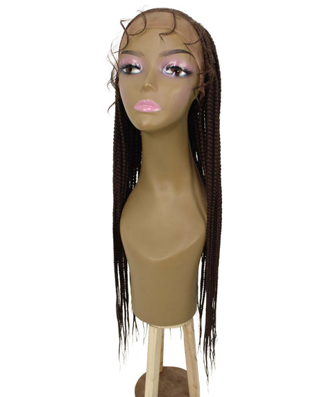 Aina Chestnut Brown Cornrow Swiss Braided Wig 