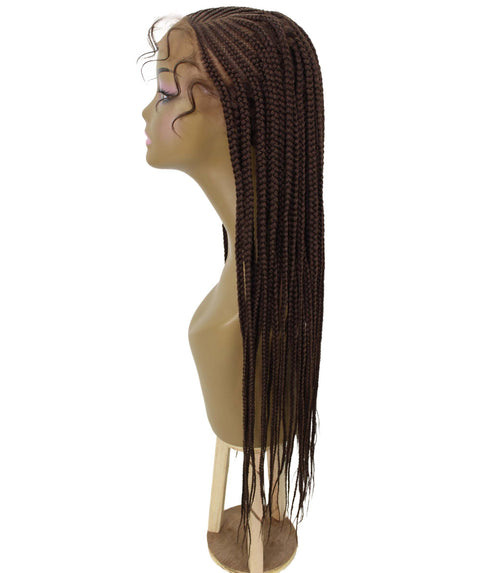 Aina Chestnut Brown Cornrow Swiss Braided Wig 