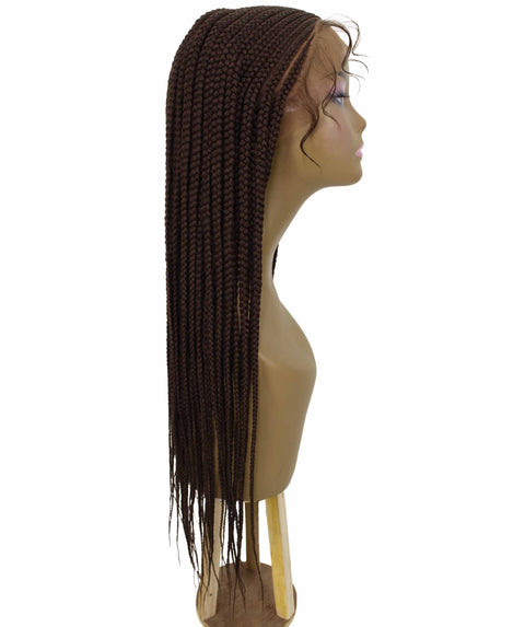 Aina Chestnut Brown Cornrow Swiss Braided Wig 
