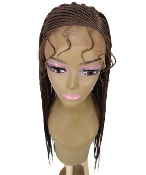 Aina Chestnut Brown Cornrow Swiss Braided Wig 