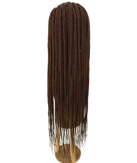 Aina Mahogany Brown Cornrow Swiss Braided Wig 