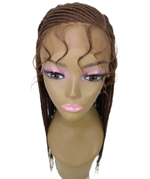 Aina Mahogany Brown Cornrow Swiss Braided Wig 
