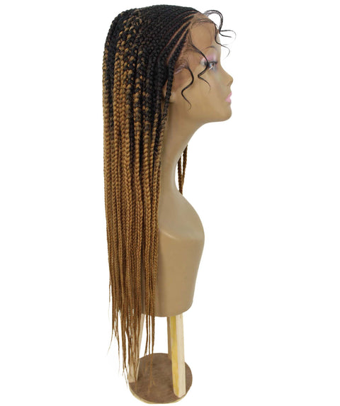 Aina Honey Blonde Ombre Cornrow Swiss Braided Wig