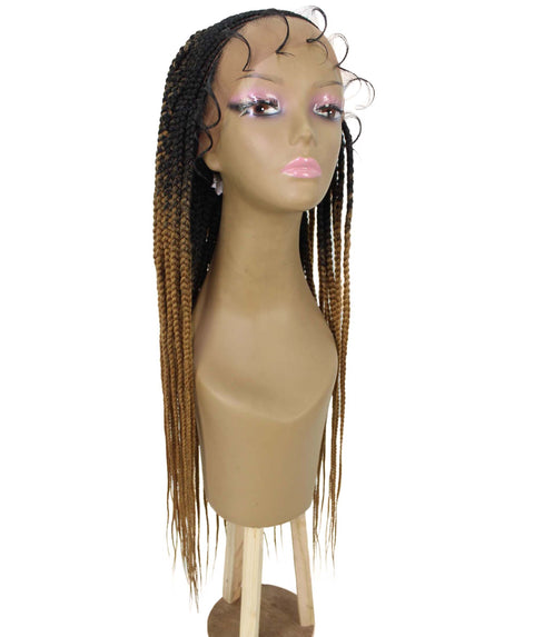 Aina Honey Blonde Ombre Cornrow Swiss Braided Wig