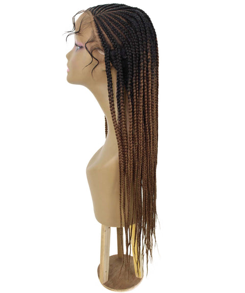 Aina Copper Blonde Ombre Cornrow Swiss Braided Wig 