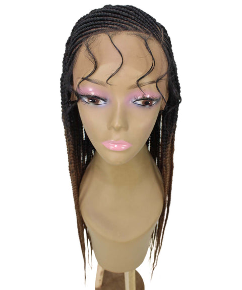 Aina Copper Blonde Ombre Cornrow Swiss Braided Wig 