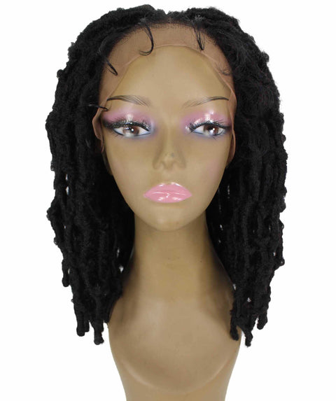 Ezelle Natural Black Braided Lace Wig