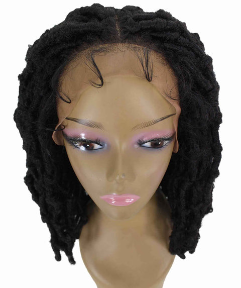 Ezelle Natural Black Braided Lace Wig