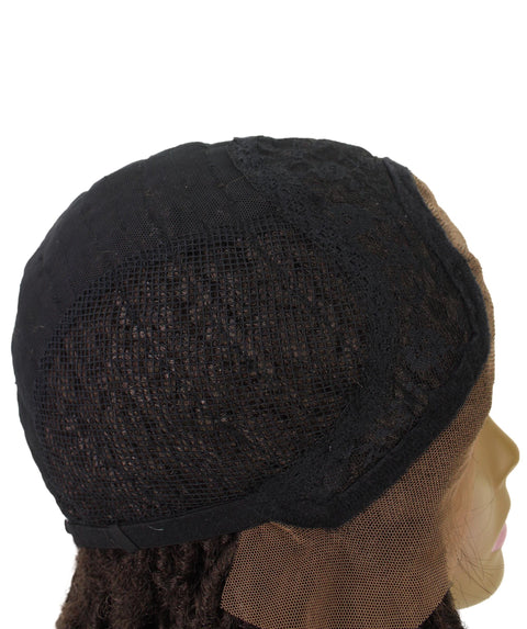  Blue Human Hair Braided Undetectable  Lace Front Wig