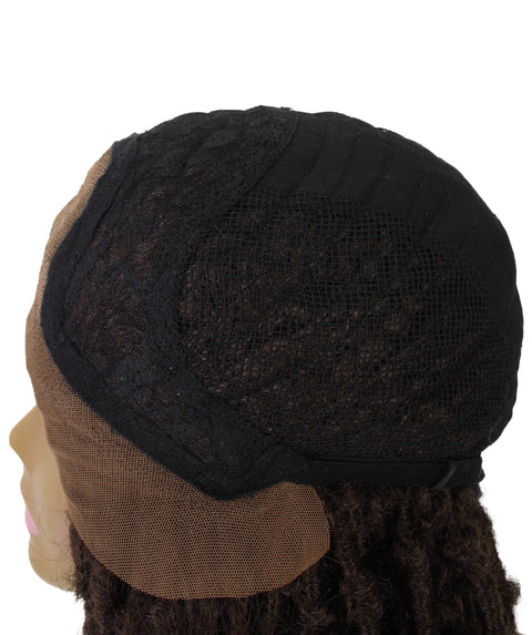  Blue Human Hair Braided Undetectable  Lace Front Wig