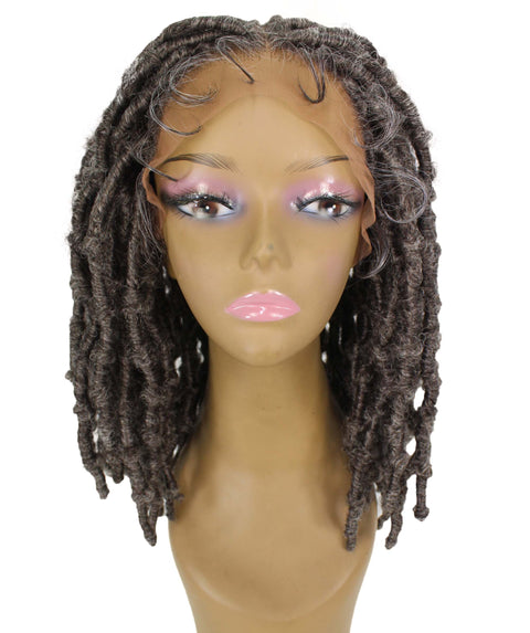 Ezelle Deep Grey Braided Lace Wig