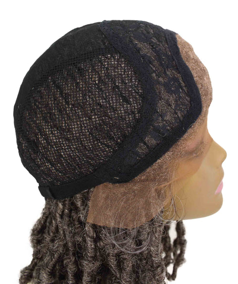  Blue Human Hair Braided Undetectable  Lace Front Wig