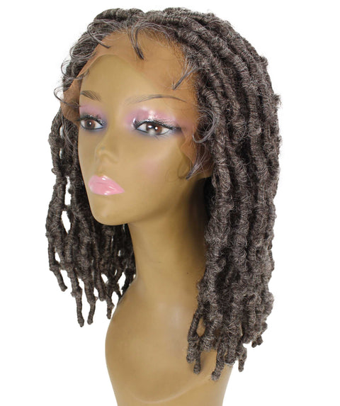 Ezelle Deep Grey Braided Lace Wig