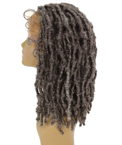 Ezelle Deep Grey Braided Lace Wig