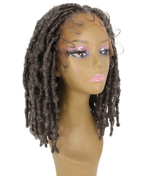 Ezelle Deep Grey Braided Lace Wig