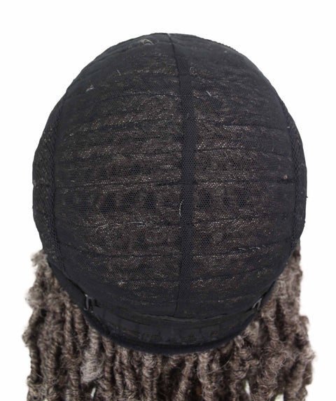  Blue Human Hair Braided Undetectable  Lace Front Wig