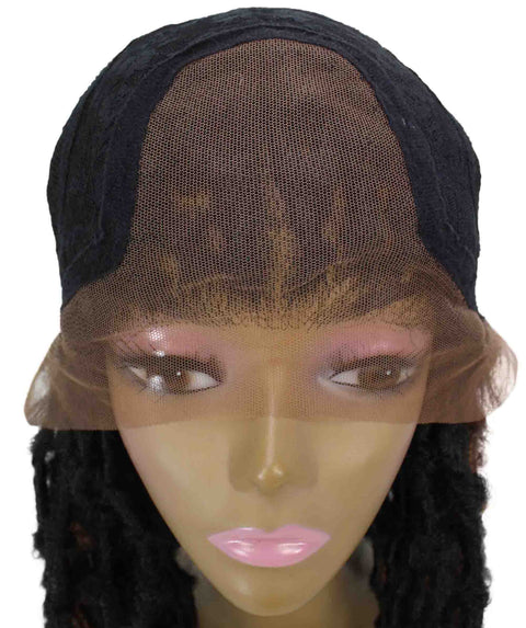  Blue Human Hair Braided Undetectable  Lace Front Wig