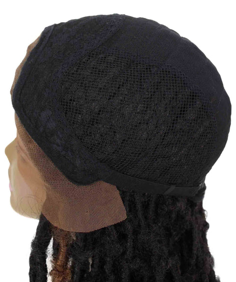  Blue Human Hair Braided Undetectable  Lace Front Wig