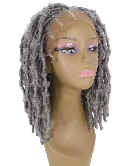 Ezelle Light Grey Braided Lace Wig