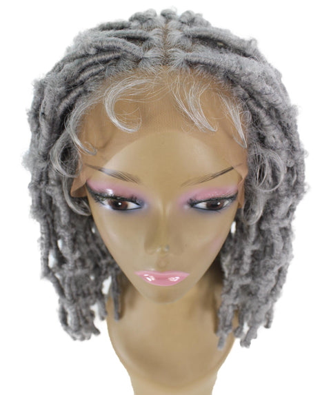 Ezelle Light Grey Braided Lace Wig