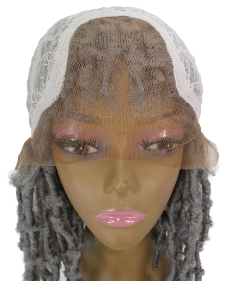  Blue Human Hair Braided Undetectable Lace Front Wig