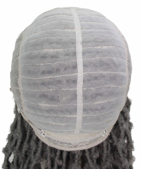 Blue Human Hair Braided Undetectable Lace Front Wig