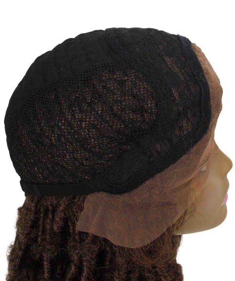 Blue Human Hair Braided Undetectable Lace Front Wig