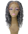 Ezelle White Ombre Braided Lace Wig