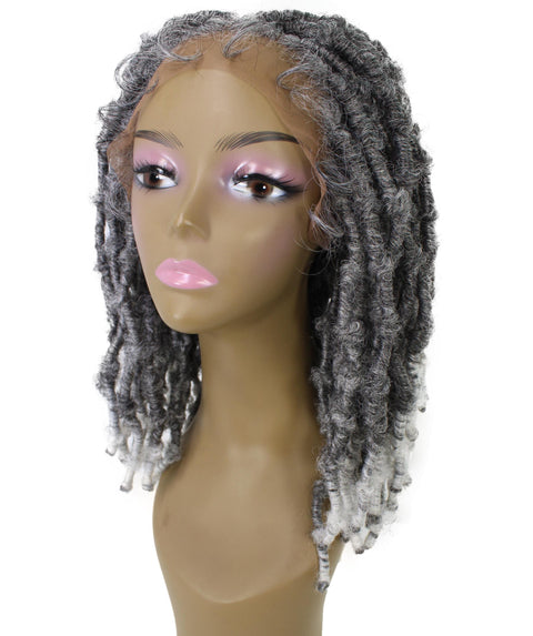 Ezelle White Ombre Braided Lace Wig