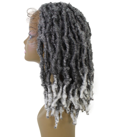 Ezelle White Ombre Braided Lace Wig