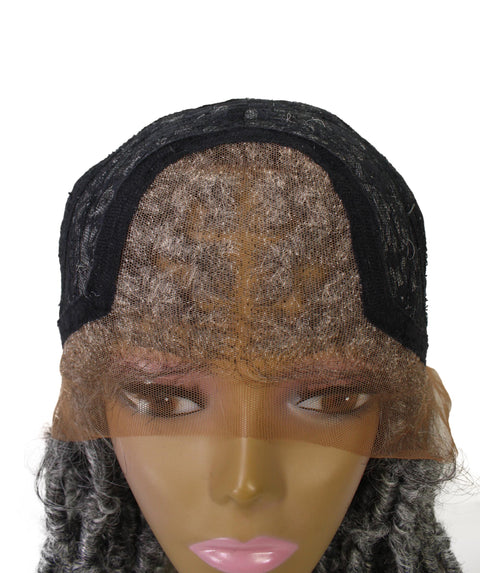 Blue Human Hair Braided Undetectable Lace Front Wig