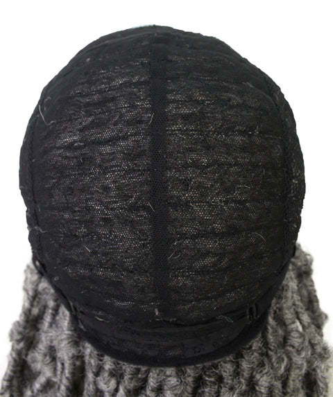 Blue Human Hair Braided Undetectable Lace Front Wig