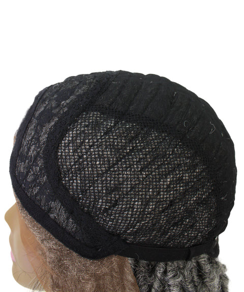 Blue Human Hair Braided Undetectable Lace Front Wig