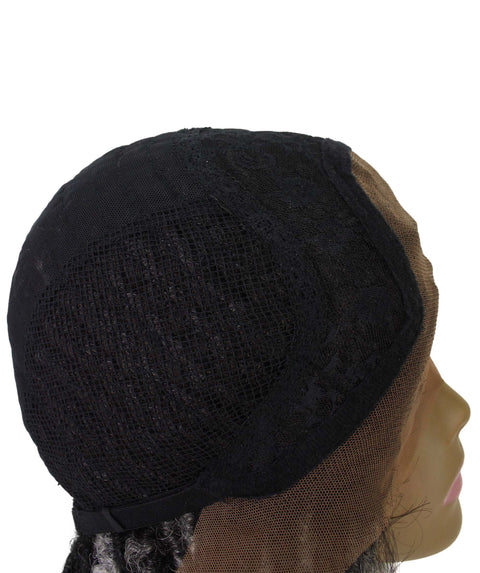 Blue Human Hair Braided Undetectable Lace Front Wig