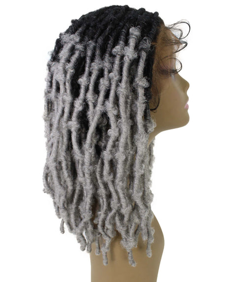 Ezelle light grey ombre Braided Lace Wig