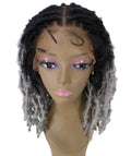 Ezelle light grey ombre Braided Lace Wig