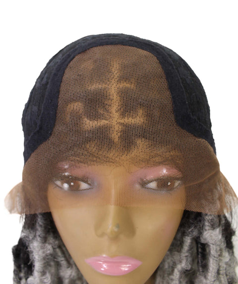 Blue Human Hair Braided Undetectable Lace Front Wig