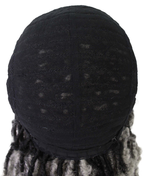 Blue Human Hair Braided Undetectable Lace Front Wig